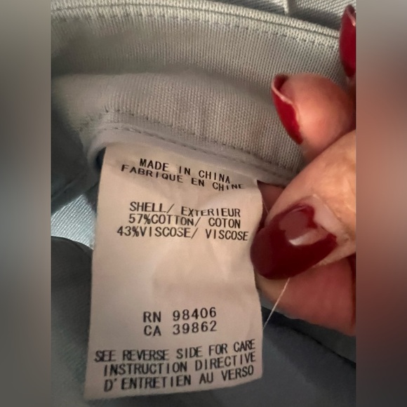 Theory Womens Mid Rise Slim Straight Pleated Dress Pants Light Blue Size 8 - Picture 10 of 16